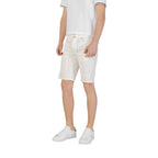 White Cotton Bermuda Shorts