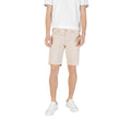 Beige Cotton Bermuda Shorts