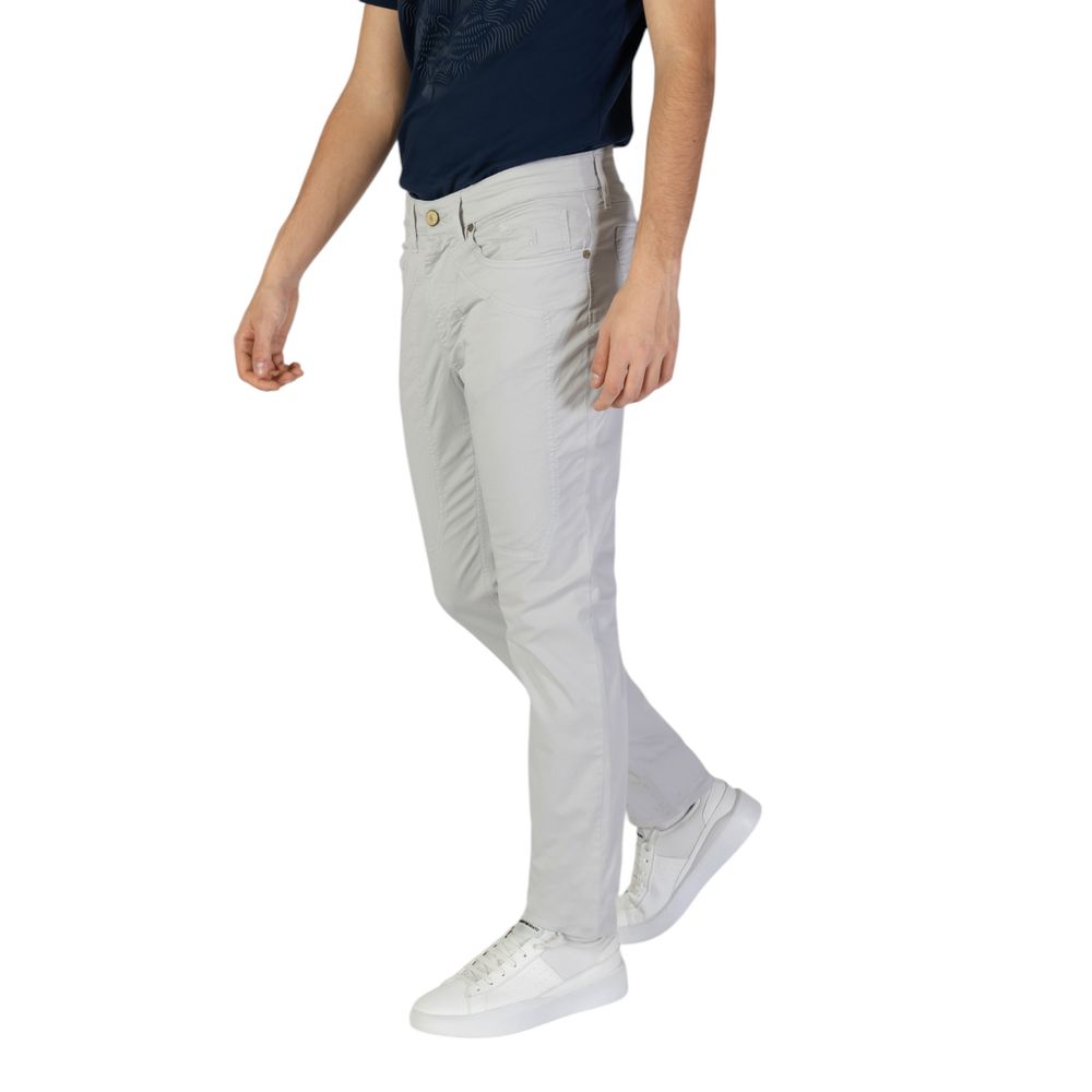 Gray Cotton Skinny Pants