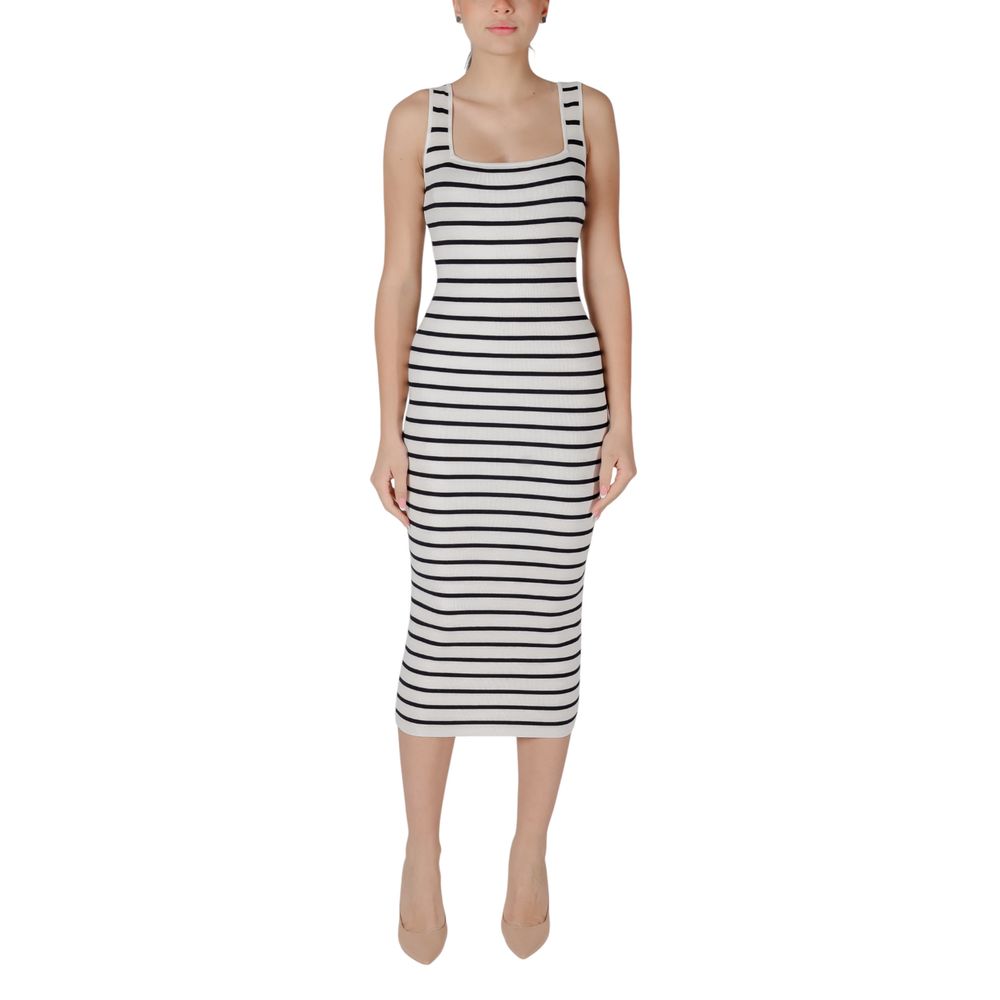 Beige Viscose Long Dress