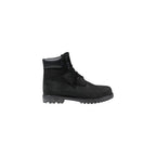 Black Leather Lace-Up Boots
