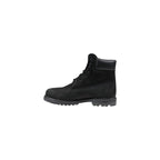 Black Leather Lace-Up Boots
