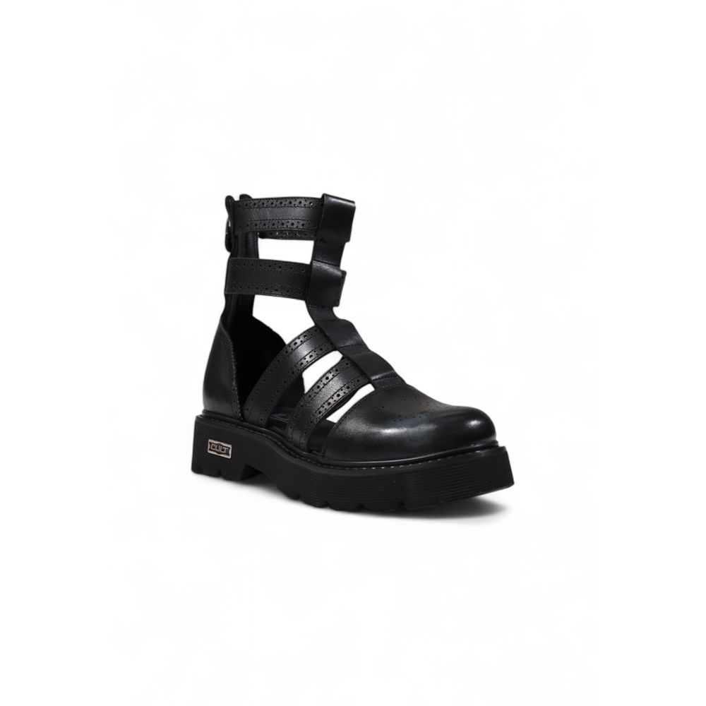 Sandali in pelle nera