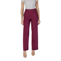 Purple Viscose Casual Pants