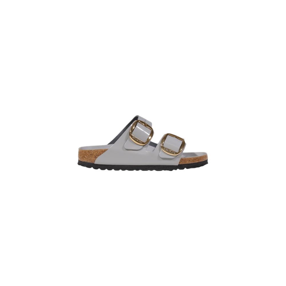 Pantofole in pelle grigia