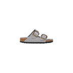 Pantofole in pelle grigia