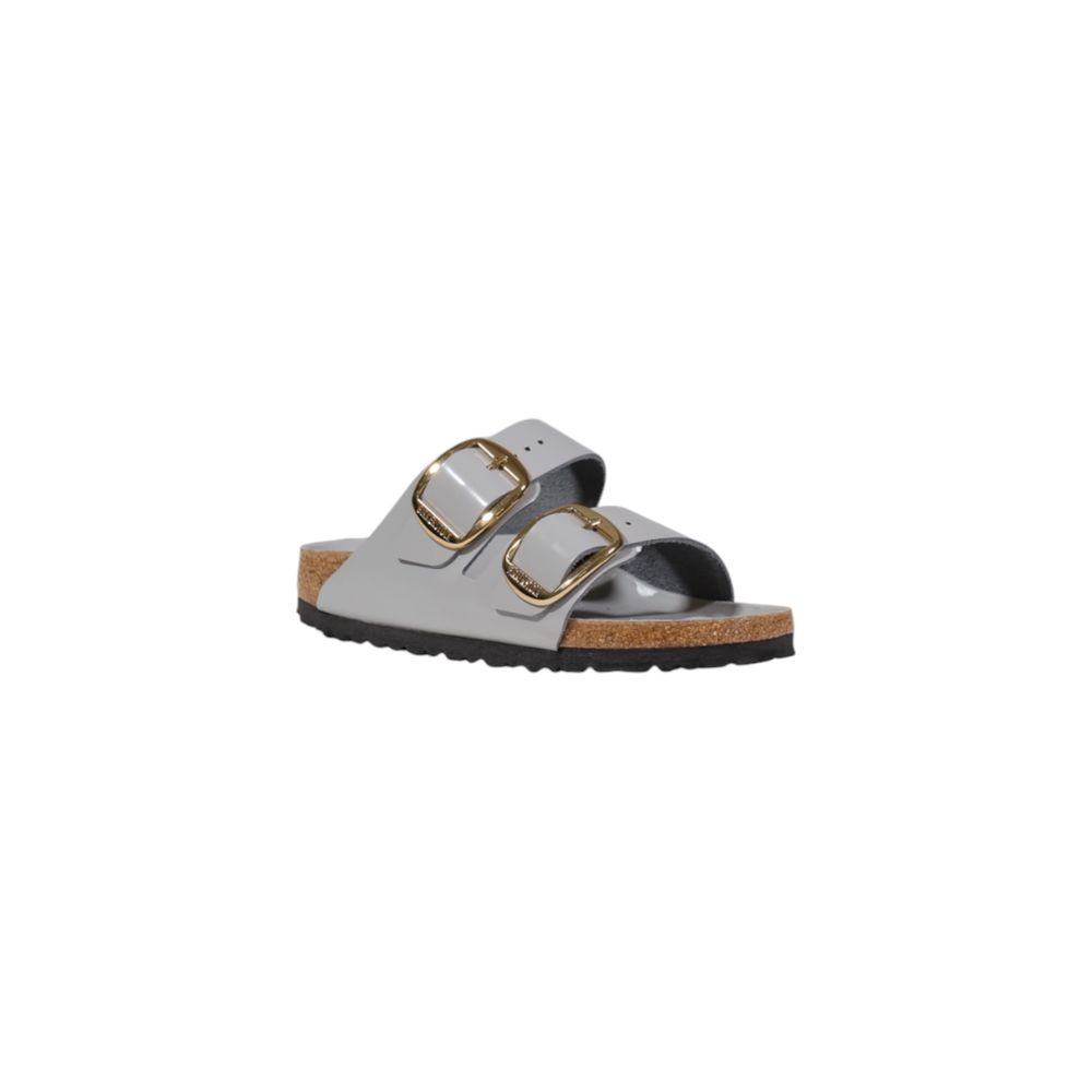 Pantofole in pelle grigia