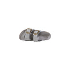 Pantofole in pelle grigia