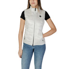 White Polyamide Sleeveless Jacket