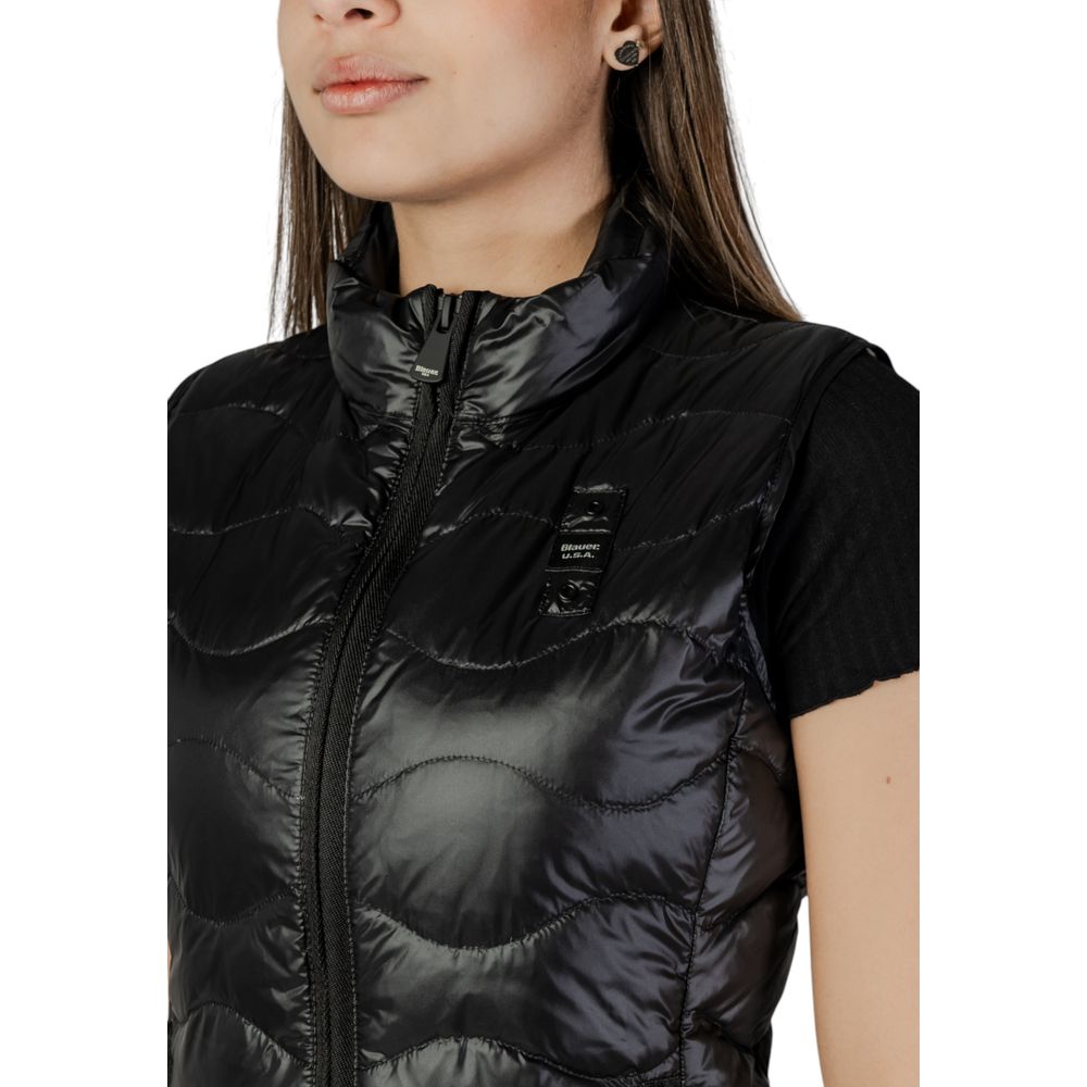 Gilet smanicato in poliammide nero