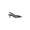 Black Leather High Heel Pumps
