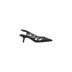 Black Leather High Heel Pumps