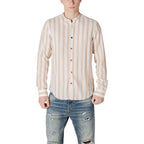 Beige Cotton Patterned Shirt