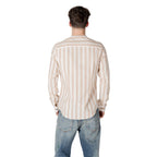 Beige Cotton Patterned Shirt
