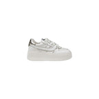 White Leather Platform Sneakers