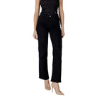 Black Cotton Relaxed Fit Jeans