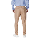 Beige Polyester Pants