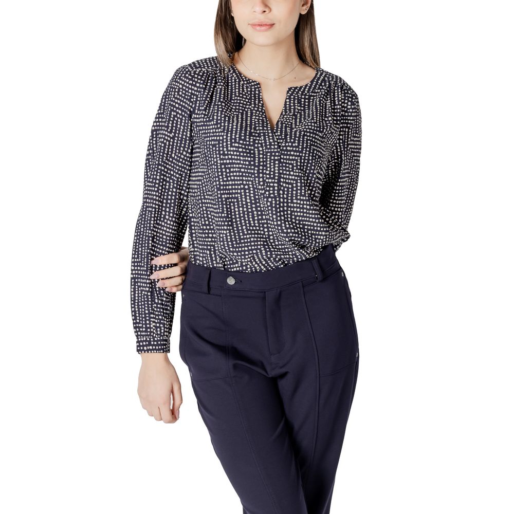 Camicia in viscosa blu