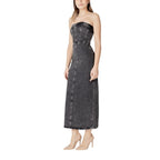 Schwarzes Midikleid aus Baumwolle