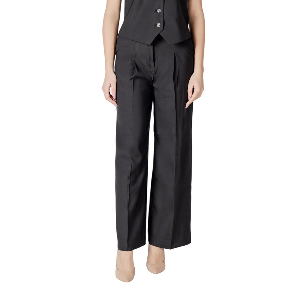 Schwarze Freizeithose aus Polyester