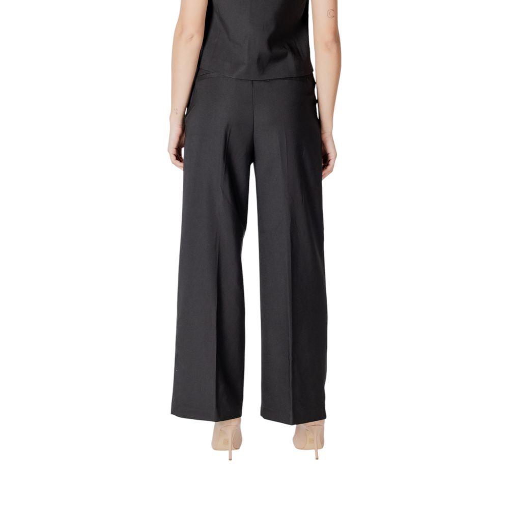 Schwarze Freizeithose aus Polyester