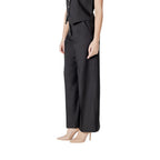 Schwarze Freizeithose aus Polyester