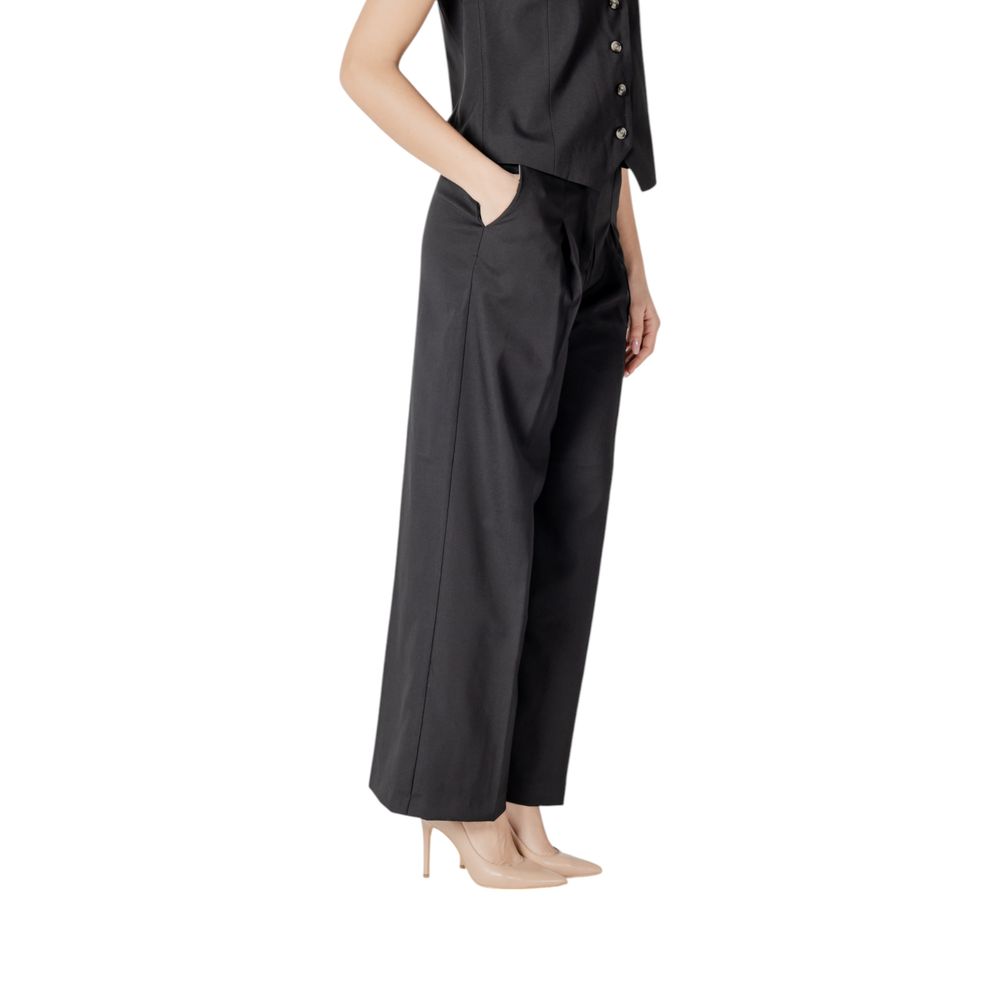 Schwarze Freizeithose aus Polyester