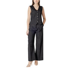 Schwarze Freizeithose aus Polyester