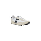 Black And White Leather Athletic Sneakers