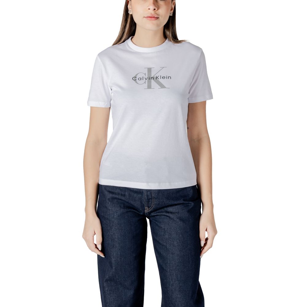 Weißes Baumwoll-T-Shirt