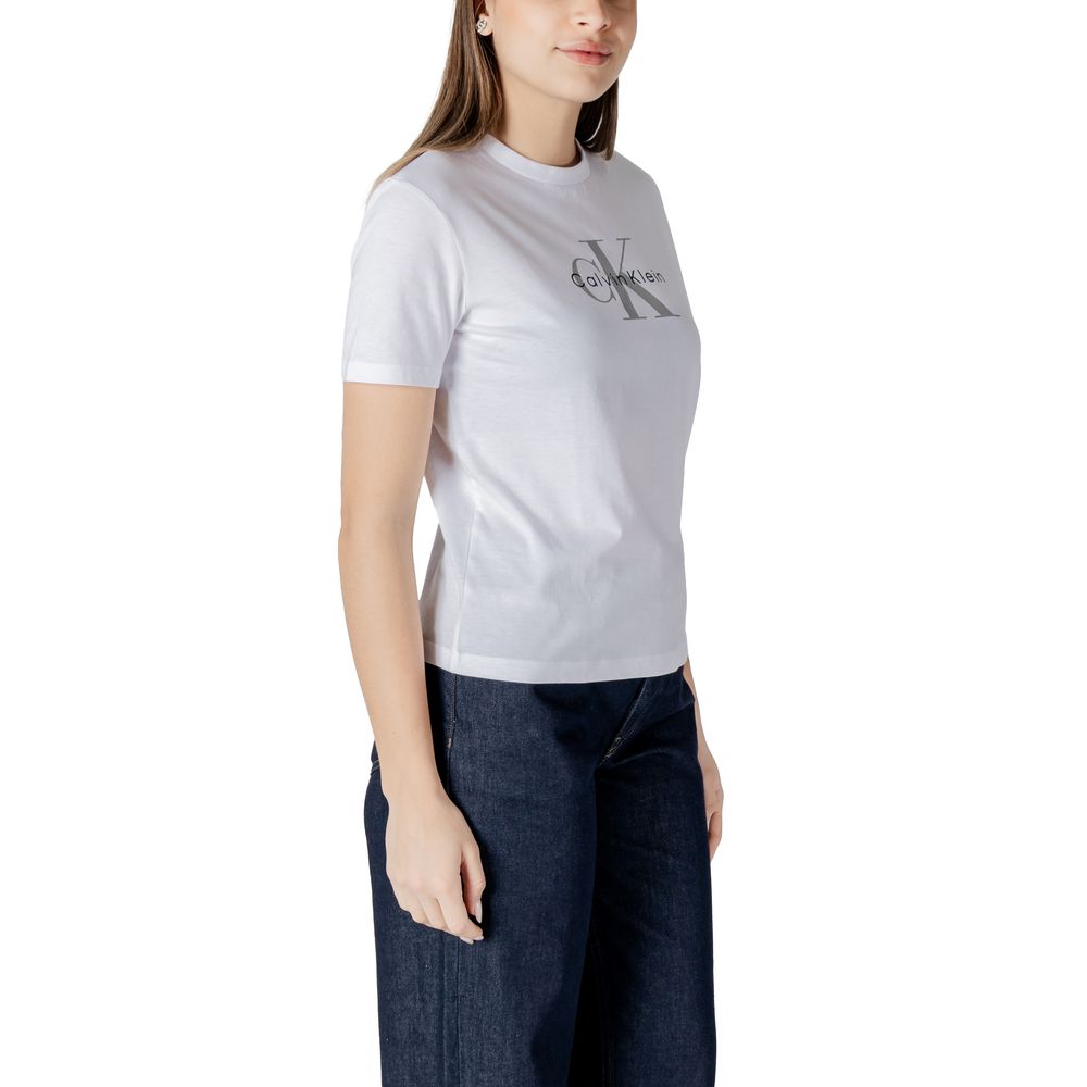 Weißes Baumwoll-T-Shirt