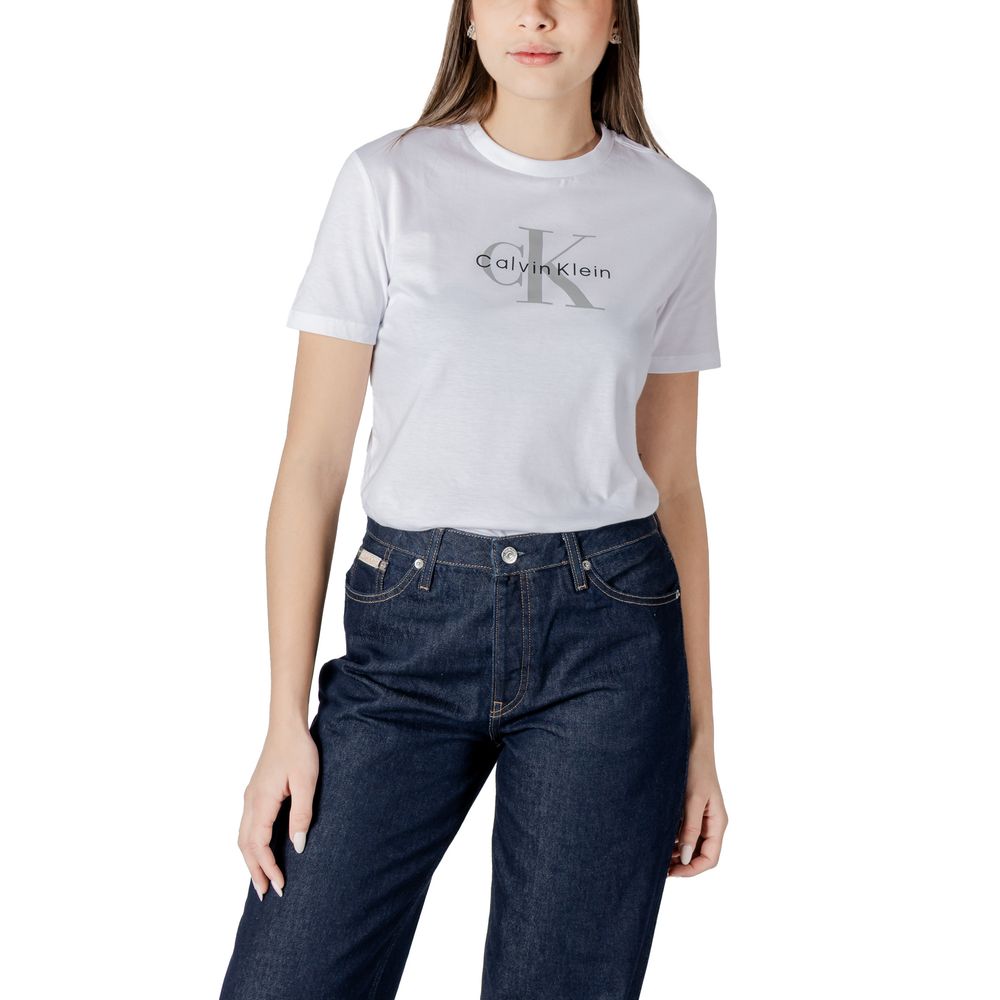 Weißes Baumwoll-T-Shirt