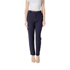 Blaue Viskose Freizeithose