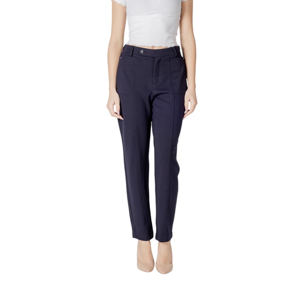 Blaue Viskose Freizeithose
