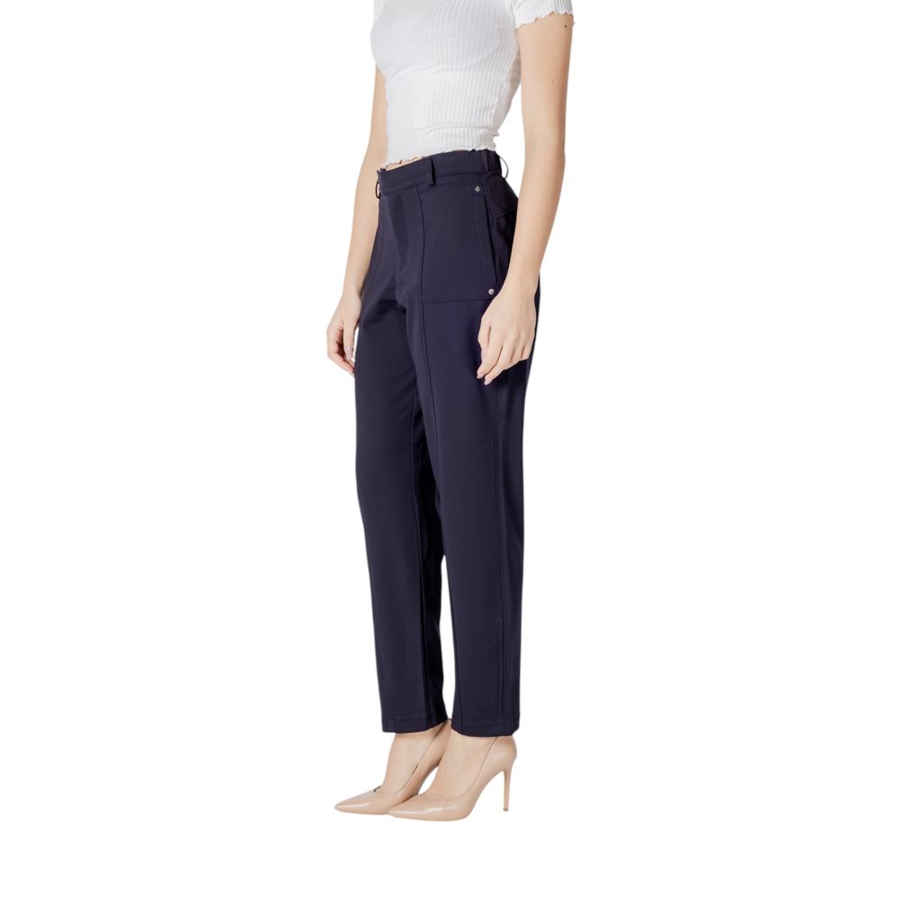 Blaue Viskose Freizeithose