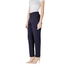 Blaue Viskose Freizeithose