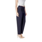 Blaue Viskose Freizeithose