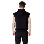 Schwarzer Kapuzenpullover aus Baumwolle