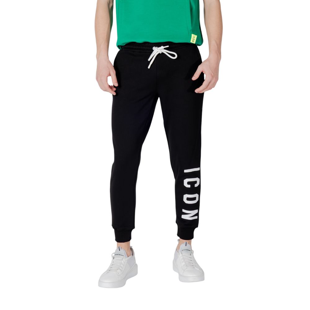 Schwarze Baumwoll-Jogginghose (Trainingshose)