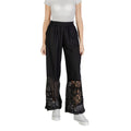 Black Cotton Casual Pants