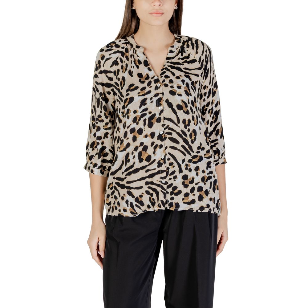 Beige Viscose Blouse