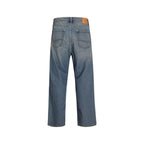 Blue Cotton Relaxed Fit Jeans