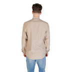 Beige Viscose Dress Shirt