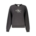 Schwarzes Damen-Sweatshirt aus Baumwolle