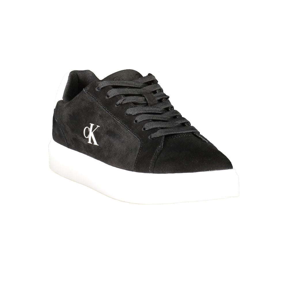 Sneaker da uomo in pelle nera