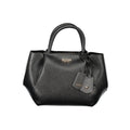 Schwarze Damenhandtasche aus Polyurethan
