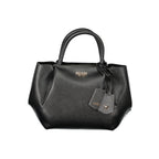 Schwarze Damenhandtasche aus Polyurethan
