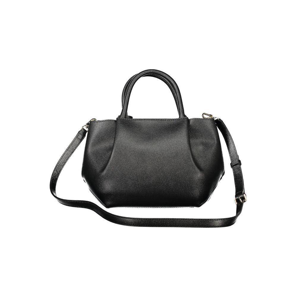 Schwarze Damenhandtasche aus Polyurethan