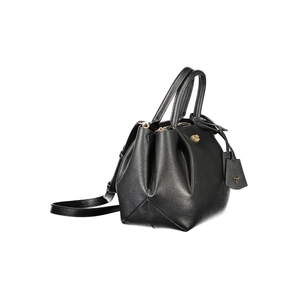 Schwarze Damenhandtasche aus Polyurethan