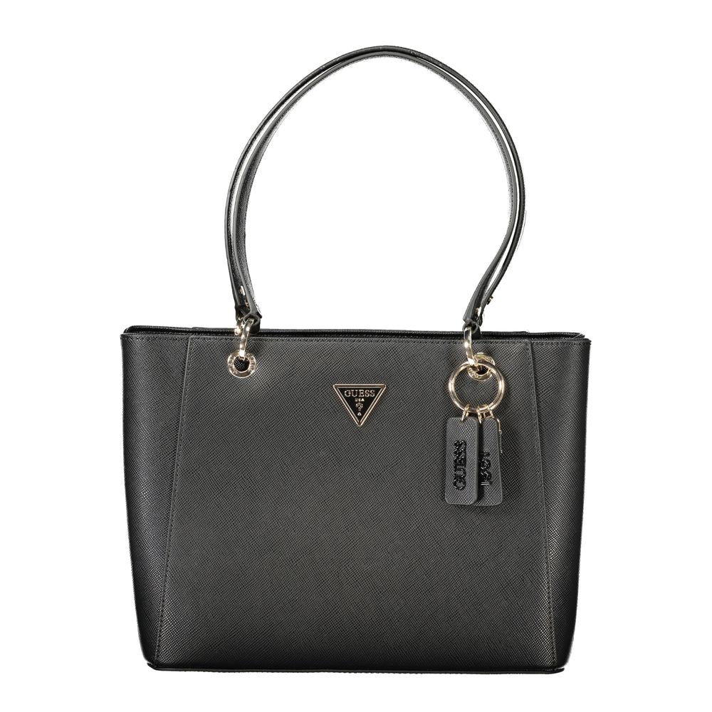 Handtasche aus schwarzem Polyurethan für Damen